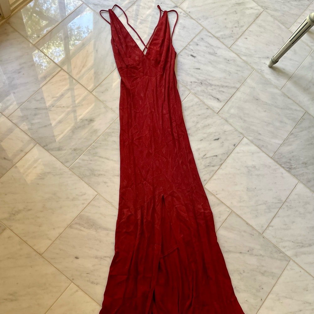 Tru Blu (Planet Blue) Burgundy Red Formal Maxi Dress, Medium ♥️♥️